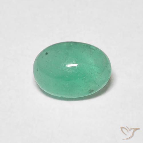 0.55ct Natürlicher Mittelgrün Smaragd, Oval, Lichtdurchlässig, Photo A