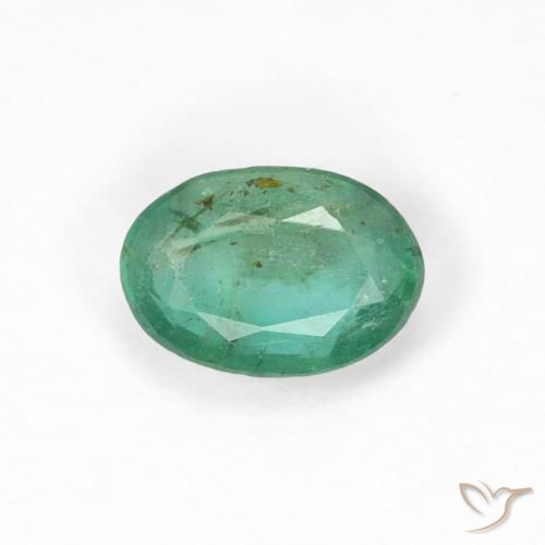0.50ct Natürlicher Kühles Grün Smaragd, Oval, SI