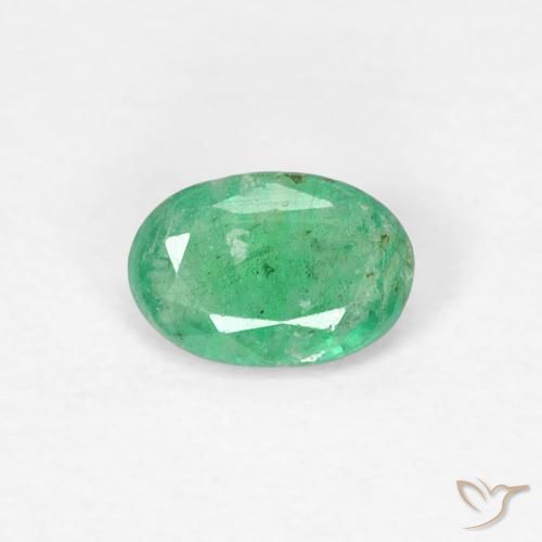 0.33ct Natürlicher hellgrün Smaragd, Oval, SI