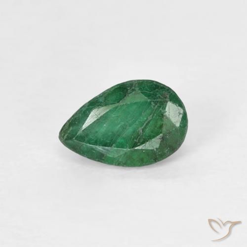 0.36ct Natürlicher Mittelgrün Smaragd, Birnenform, SI