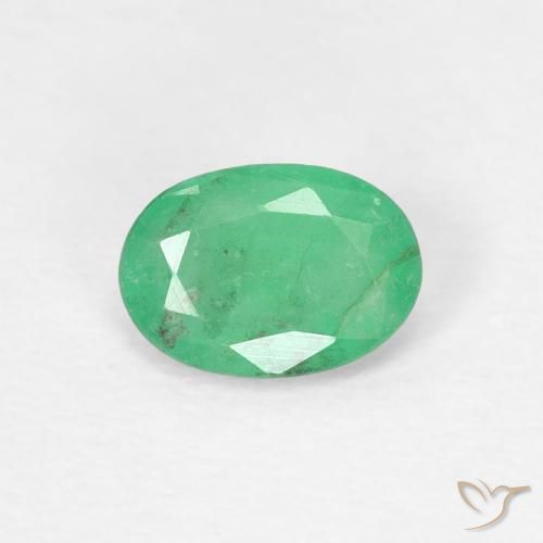 0.38ct Natürlicher Jadegrün Smaragd, Oval, SI