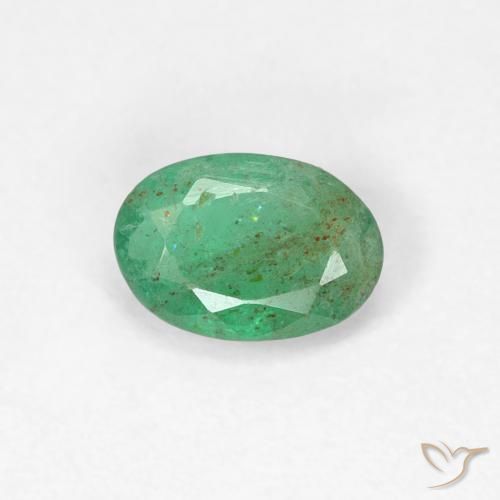 0.41ct Natürlicher hellgrün Smaragd, Oval, SI