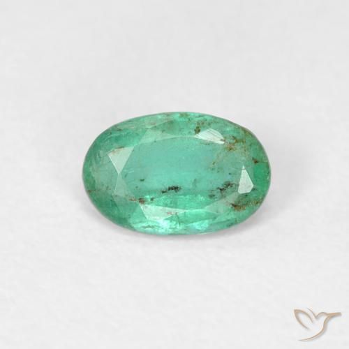 0.38ct Natürlicher Mittelgrün Smaragd, Oval, SI