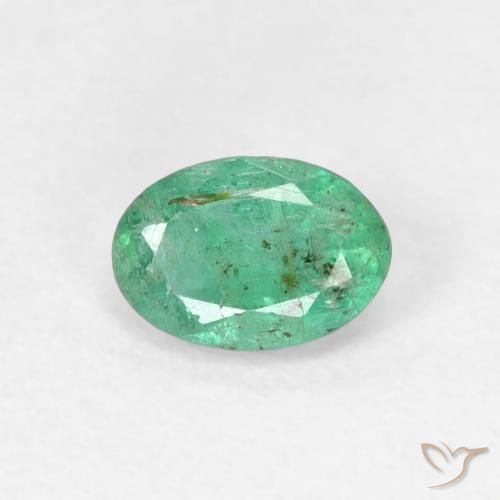 0.47ct Natürlicher Mittelgrün Smaragd, Oval, SI