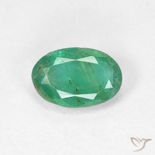 0.48ct Natürlicher Pistaziengrün Smaragd, Oval, SI