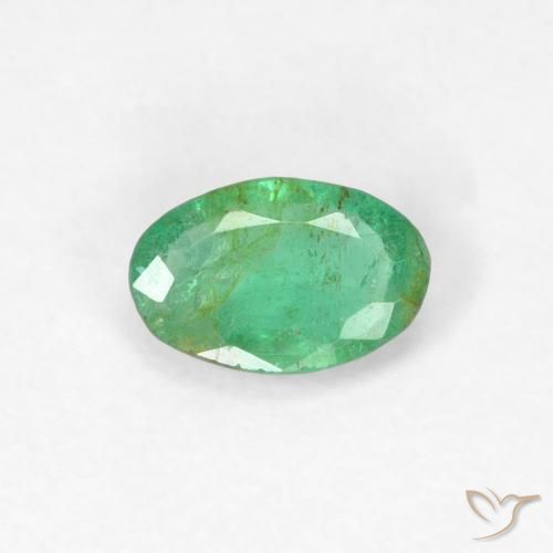 0.29ct Natürlicher hellgrün Smaragd, Oval, SI