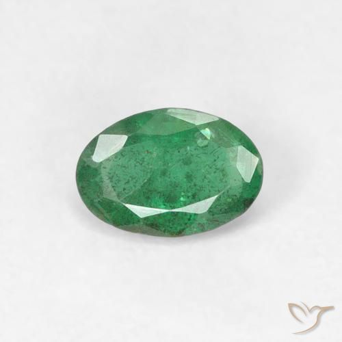 0.36ct Natürlicher Mittelgrün Smaragd, Oval, SI