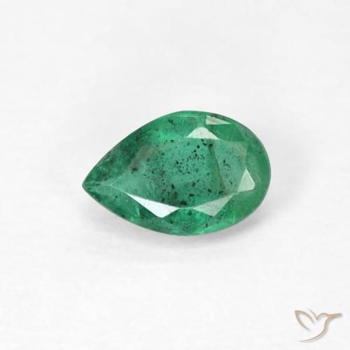 0.39ct Natürlicher Mittleres helles Grün Smaragd, Birnenform, SI