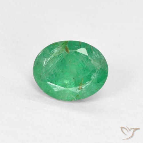 0.40ct Natürlicher Mittelgrün Smaragd, Oval, VS-SI