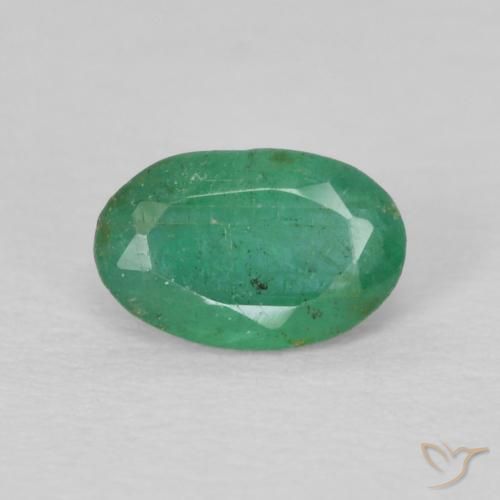 0.31ct Natürlicher Mittleres helles Grün Smaragd, Oval, VS