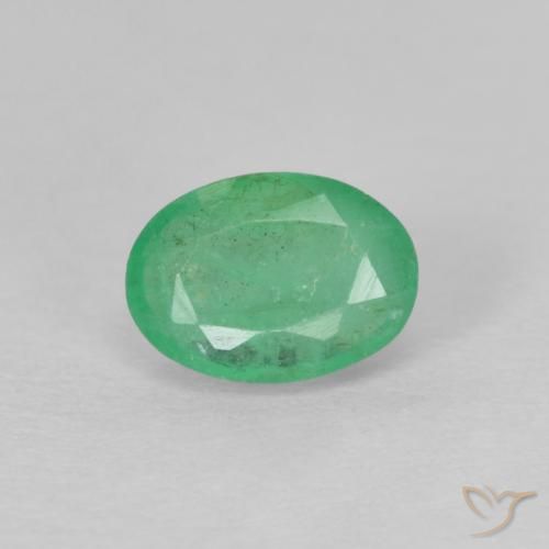 0.49ct Natürlicher Mittelgrün Smaragd, Oval, VS-SI