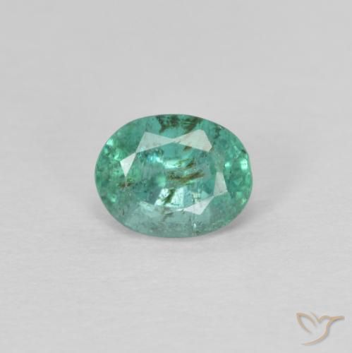 0.47ct Natürlicher Mittelgrün Smaragd, Oval, SI