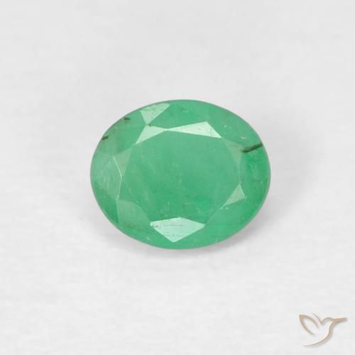 0.32ct Natürlicher Mittelgrün Smaragd, Oval, VS, Photo A