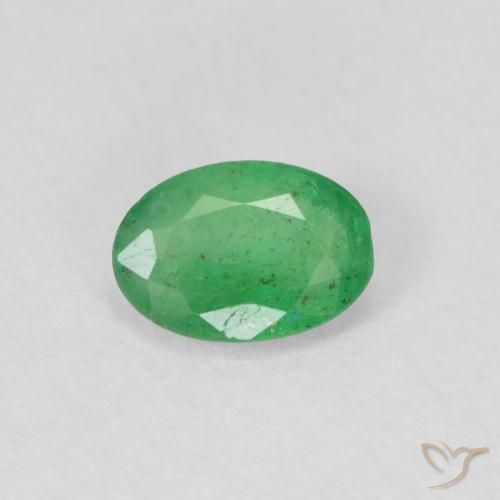 0.34ct Natürlicher Mittelgrün Smaragd, Oval, SI