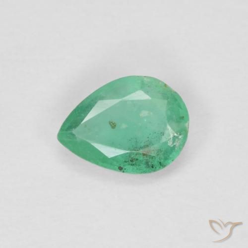 0.25ct Natürlicher Jadegrün Smaragd, Birnenform, VS-SI