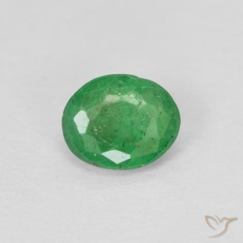0.28ct Natürlicher gelblich-grün Smaragd, Oval, VS-SI