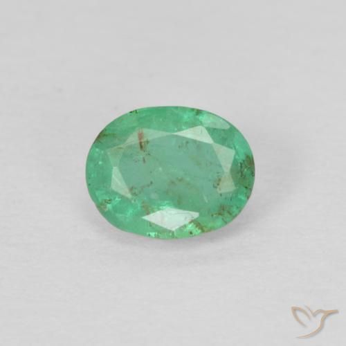 0.31ct Natürlicher hellgrün Smaragd, Oval, VS-SI