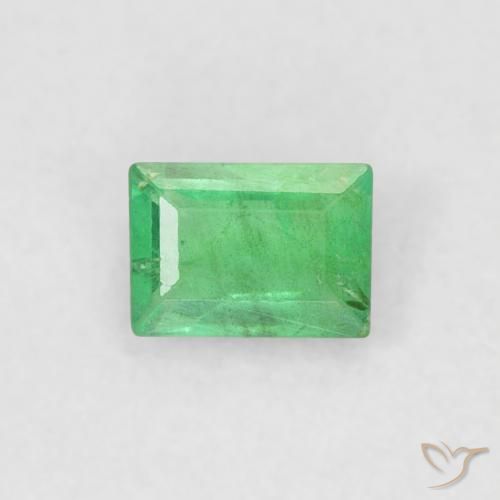0.20ct Natürlicher hellgrün Smaragd, Baguette, VS-SI