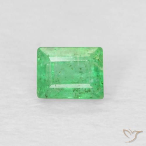 0.20ct Natürlicher Blasses Gelbgrün Smaragd, Baguette, SI