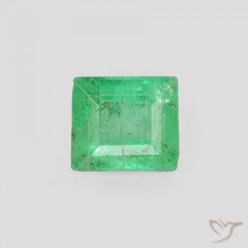 0.19ct Natürlicher gelblich-grün Smaragd, Baguette, SI