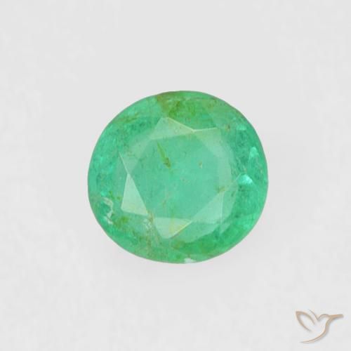 0.17ct Natürlicher Kleeblatt Grün Smaragd, Runden, VS, Photo A