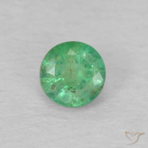 0.15ct Natürlicher hellgrün Smaragd, Runden, VS-SI