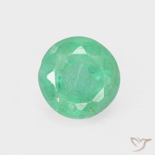 0.30ct Natürlicher Kühles Grün Smaragd, Runden, VS