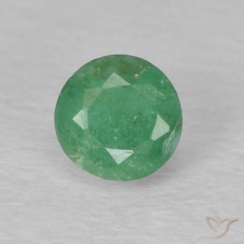 0.23ct Natürlicher hellgrün Smaragd, Runden, VS-SI, Photo A