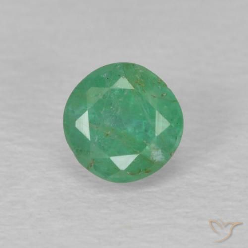 0.30ct Natürlicher Mittelgrün Smaragd, Runden, VS-SI, Photo A