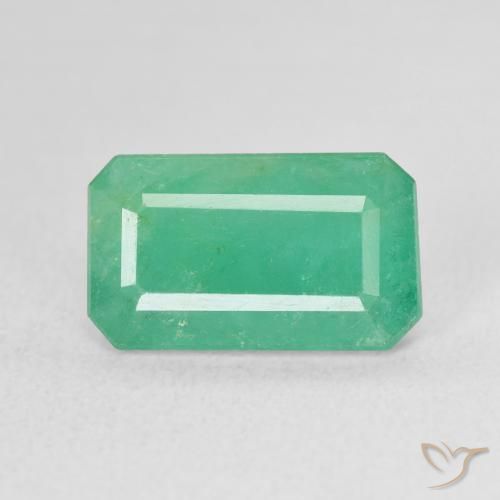 3.66ct Natürlicher Blau-grün Smaragd, Smaragdschliff, SI