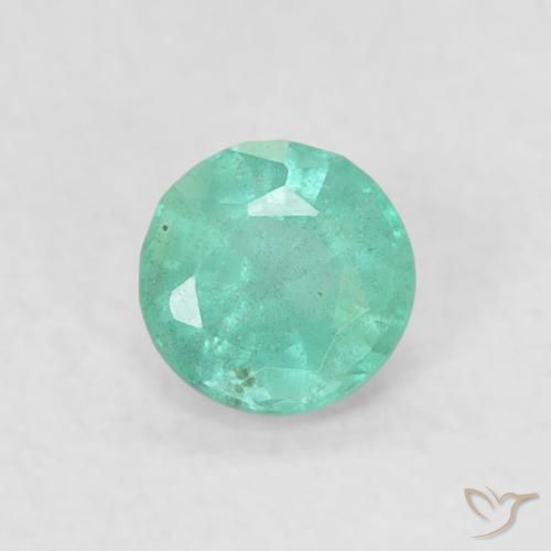 0.15ct Natürlicher Cooles Smaragdgrün Smaragd, Runden, SI