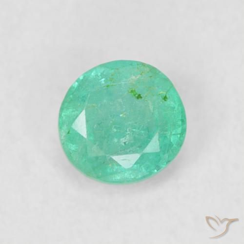 0.18ct Natürlicher hellgrün Smaragd, Runden, SI