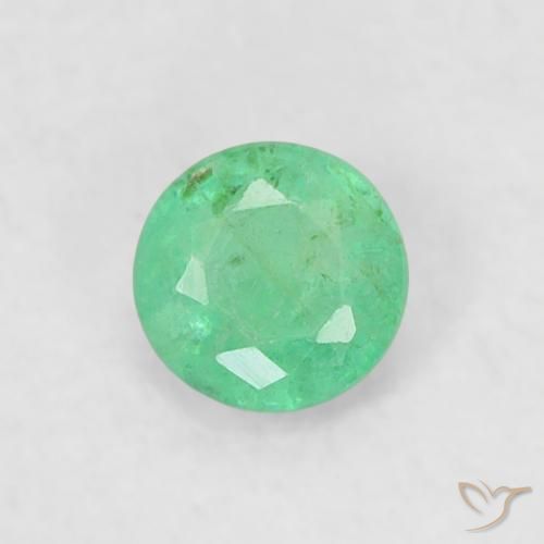 0.17ct Natürlicher mintgrün Smaragd, Runden, SI