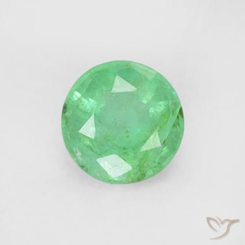 0.16ct Natürlicher Kühles Grün Smaragd, Runden, SI
