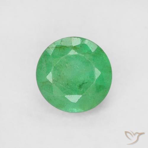 0.19ct Natürlicher hellgrün Smaragd, Runden, SI