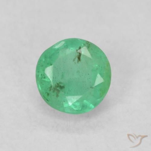 0.20ct Natürlicher hellgrün Smaragd, Runden, SI