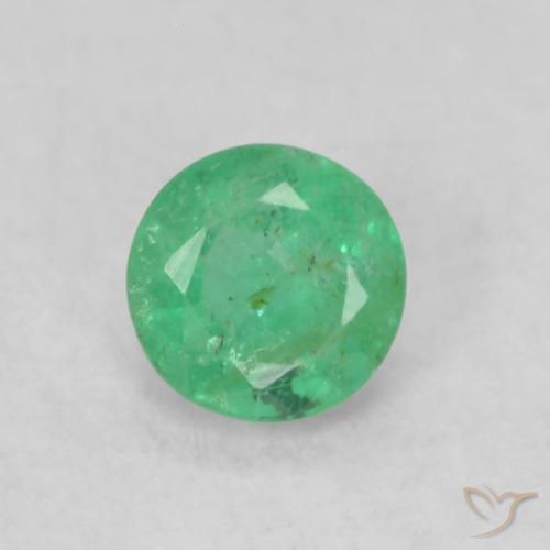 0.17ct Natürlicher hellgrün Smaragd, Runden, SI