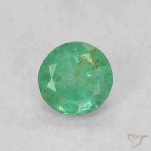 0.16ct Natürlicher Jadegrün Smaragd, Runden, SI
