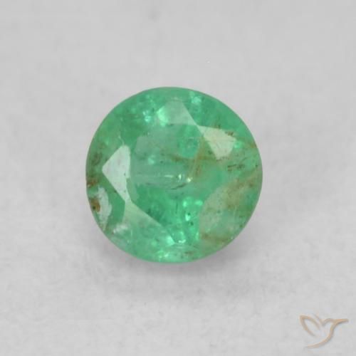 0.18ct Natürlicher Mittelgrün Smaragd, Runden, SI, Photo A