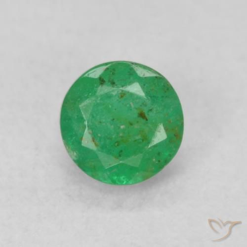 0.18ct Natürlicher hellgrün Smaragd, Runden, SI
