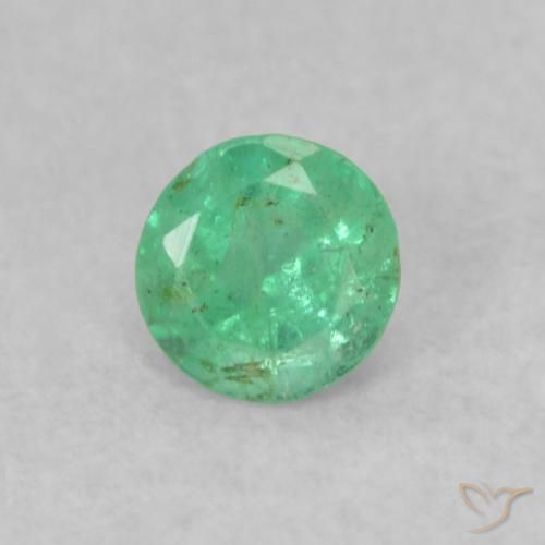 0.16ct Natürlicher hellgrün Smaragd, Runden, SI