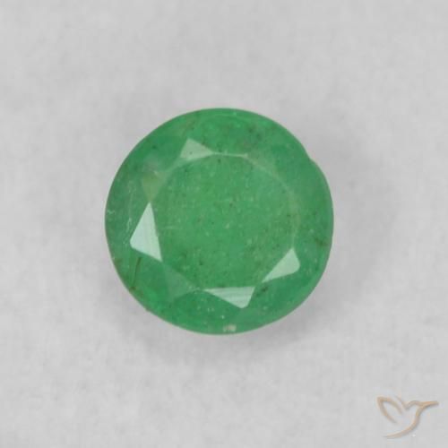 0.18ct Natürlicher hellgrün Smaragd, Runden, SI