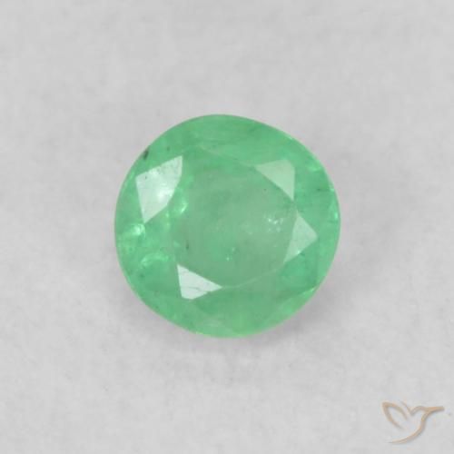 0.19ct Natürlicher hellgrün Smaragd, Runden, SI