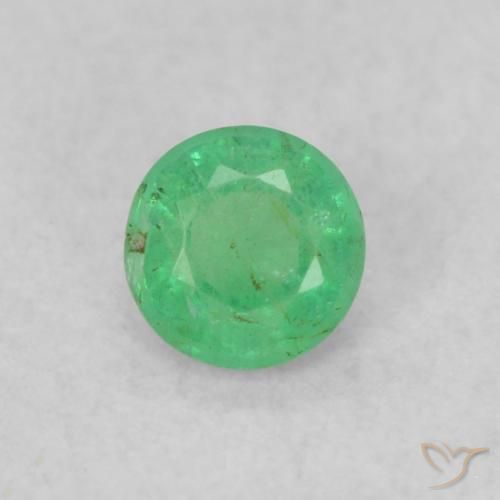 0.16ct Natürlicher hellgrün Smaragd, Runden, SI
