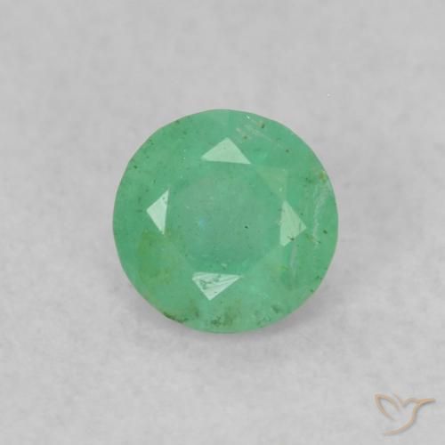 0.16ct Natürlicher hellgrün Smaragd, Runden, SI