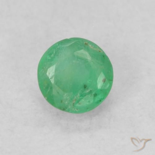 0.19ct Natürlicher Giftgrün Smaragd, Runden, SI, Photo A