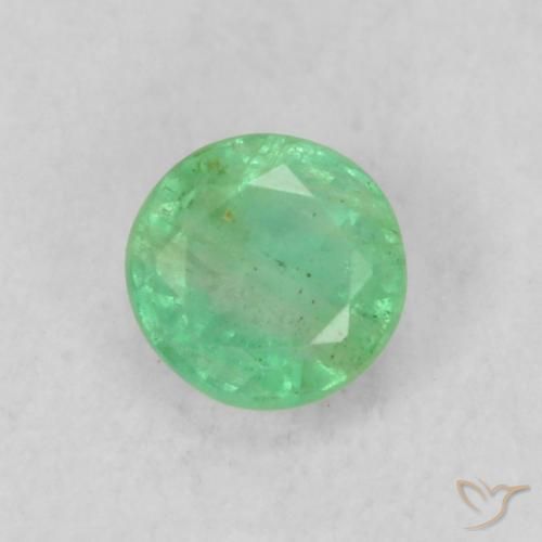 0.20ct Natürlicher Giftgrün Smaragd, Runden, SI
