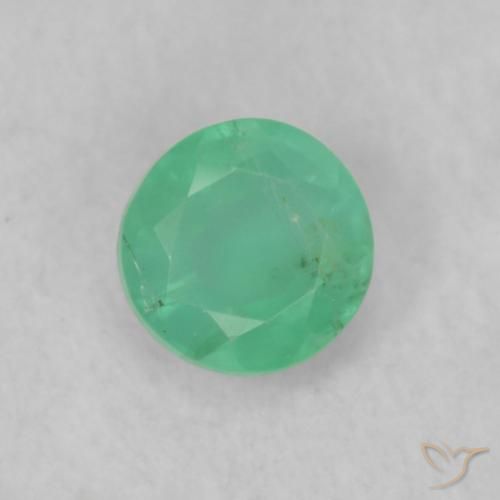 0.18ct Natürlicher Tiefes Farngrün Smaragd, Runden, SI