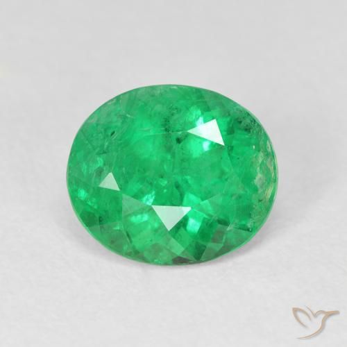 2.38ct Natürlicher Intensives Grün Smaragd, Oval, VS-SI