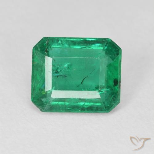 2.46ct Natürlicher Bläulich-grün Smaragd, Smaragdschliff, VS-SI